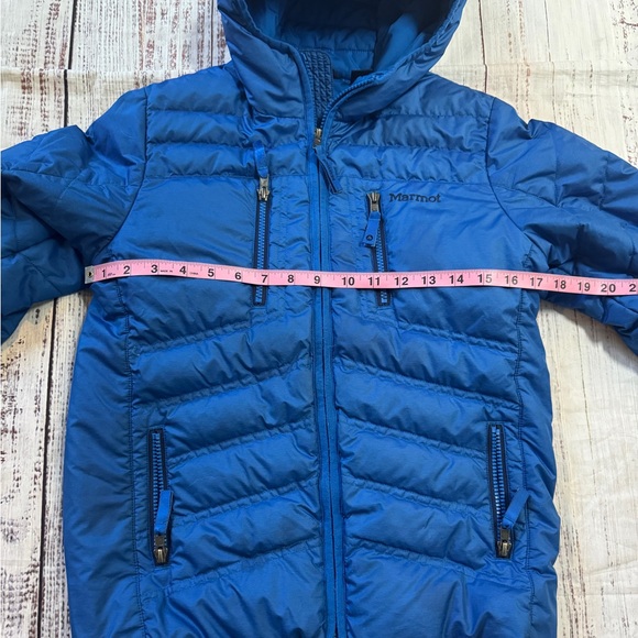 Marmot Boys Royal Blue Puffer Down Jacket Coat 700 Fill Large - Picture 9 of 10